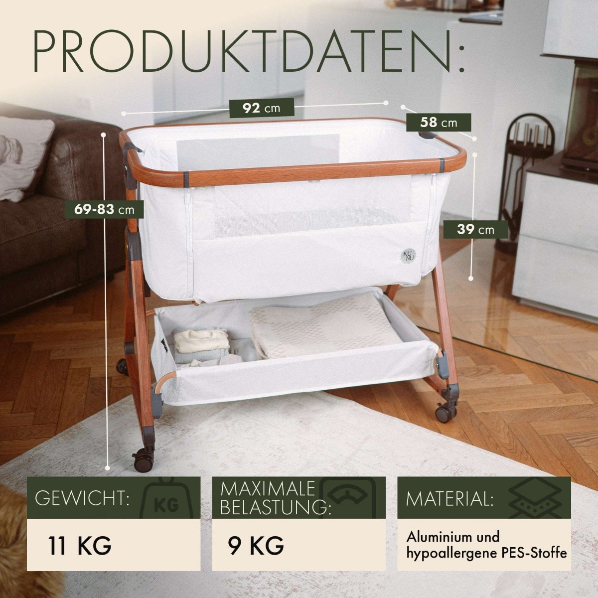 KUNU® besonderes Babybeistellbett 2.0 - KUNU Store