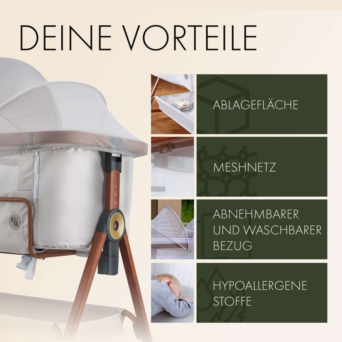 KUNU® besonderes Babybeistellbett 2.0 - KUNU Store