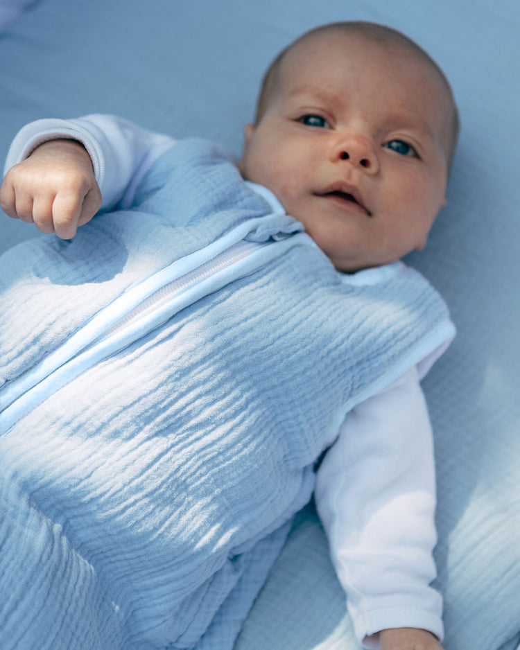 schlafsack für kleinkinder Atmungsaktiver Baby Schlafsack aus Bio-Musselin