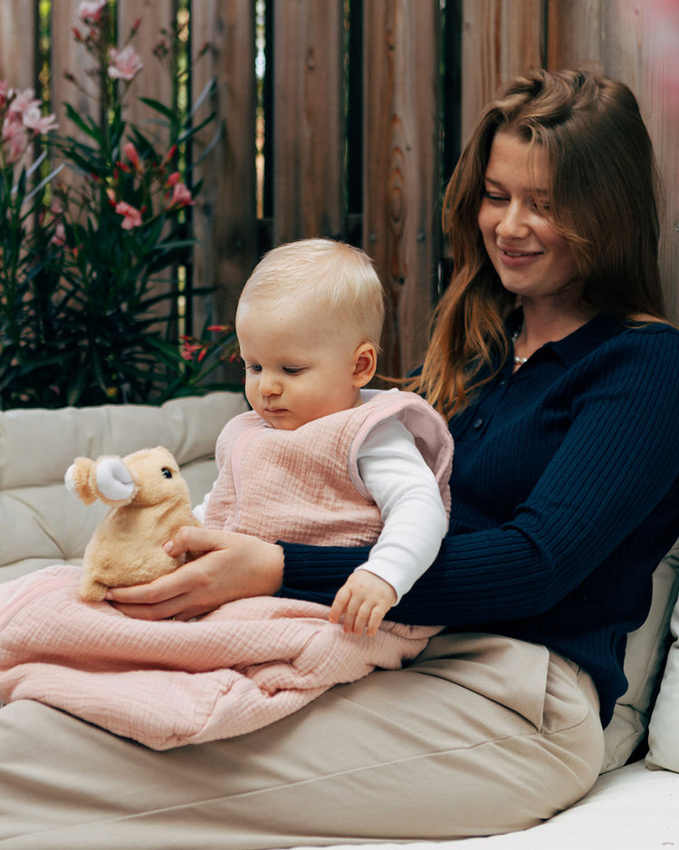couch schlafsack Atmungsaktiver Baby Schlafsack aus Bio-Musselin