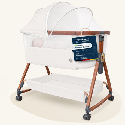 KUNU® Babybeistellbett mit Prüfengel-Siegel Geprüfte Qualität