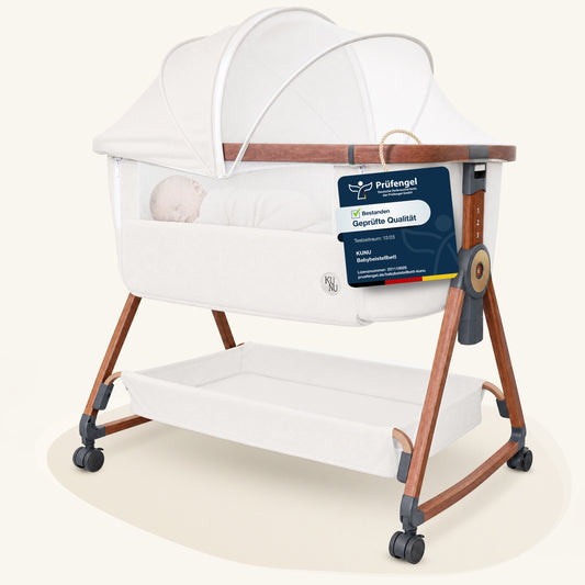 KUNU® Babybeistellbett mit Prüfengel-Siegel Geprüfte Qualität