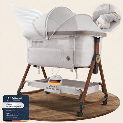 KUNU® Babybeistellbett mit Prüfengel-Siegel Geprüfte Qualität