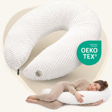 KUNU® Stillkissen & Nestchen aus Cord-Samt in Cremeweiß, OEKO-TEX® zertifiziert